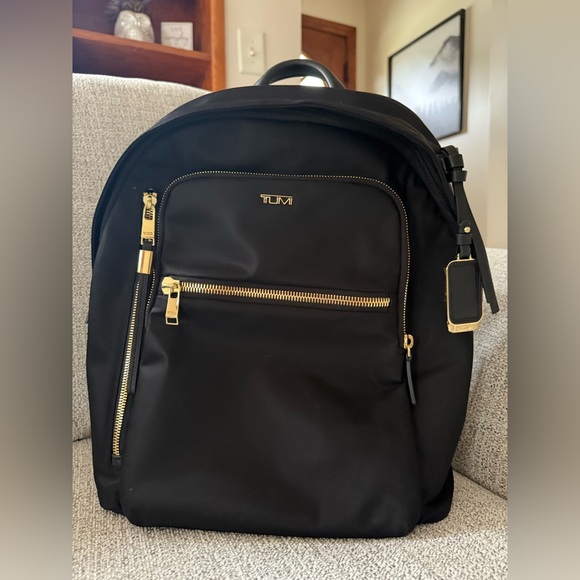TUMI Black and Gold Men's Backpack
